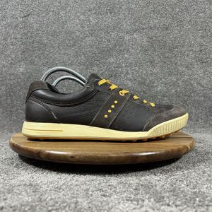 Ecco Biom Street Premiere Mens Size 42 Brown Leather Spikeless Golf Shoes Used